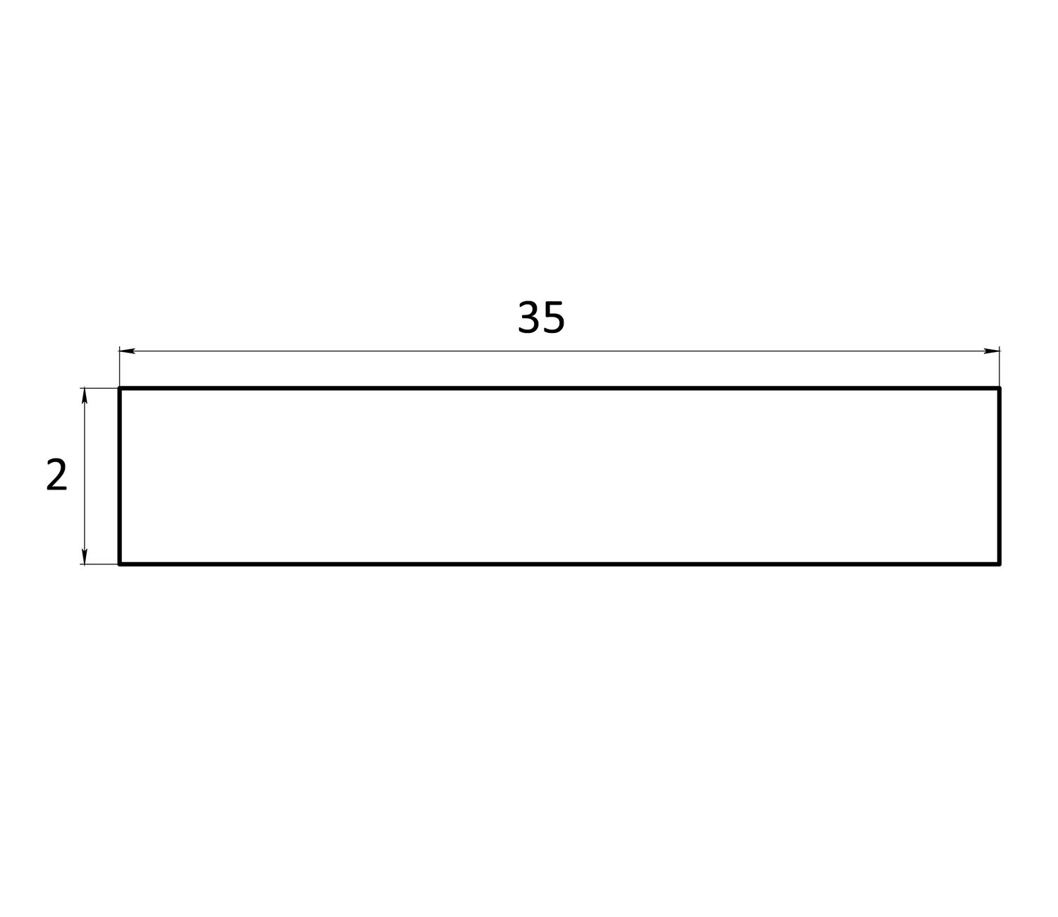Прямоугольная полоса 35x2 купить, заказать в Беларуси