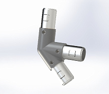 L-соединитель 45 градусов левый D40