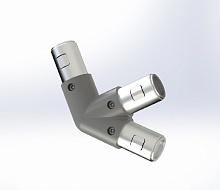 L-соединитель 45 градусов правый D40