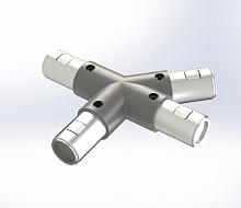 T-соединитель 45 градусов правый D40