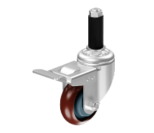 Ролик поворотный D75 с тормозом втулка D23